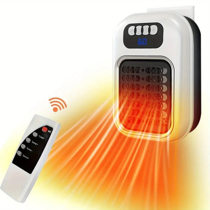 Wall Mounted Electric Heater with Remote Control - Portable Silent Thermostat for Home, Office & Bathroom