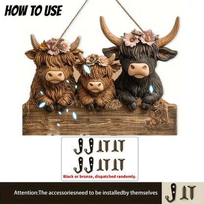 🐮50% off-Wooden Animal Keychain, Handmade Wood Keyring for Gifts