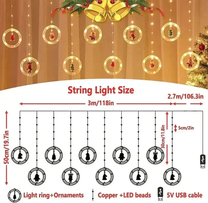 🎅🦌LED Remote Control Christmas String Lights🎄