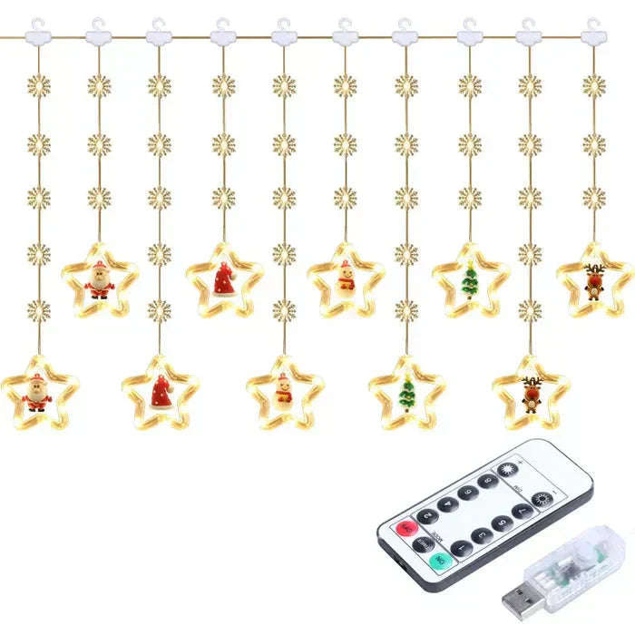 🎅🦌LED Remote Control Christmas String Lights🎄